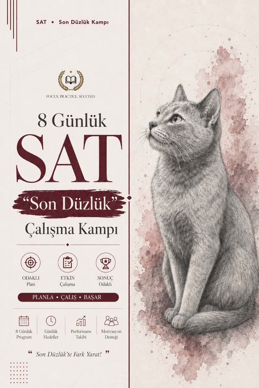 8 Günlük SAT Son Düzlük Çalışma Kampı